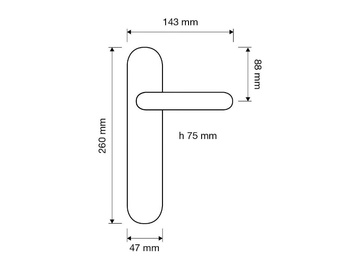 CAVITY - Brass door handle on back plate by LINEA CALI' - view 3
